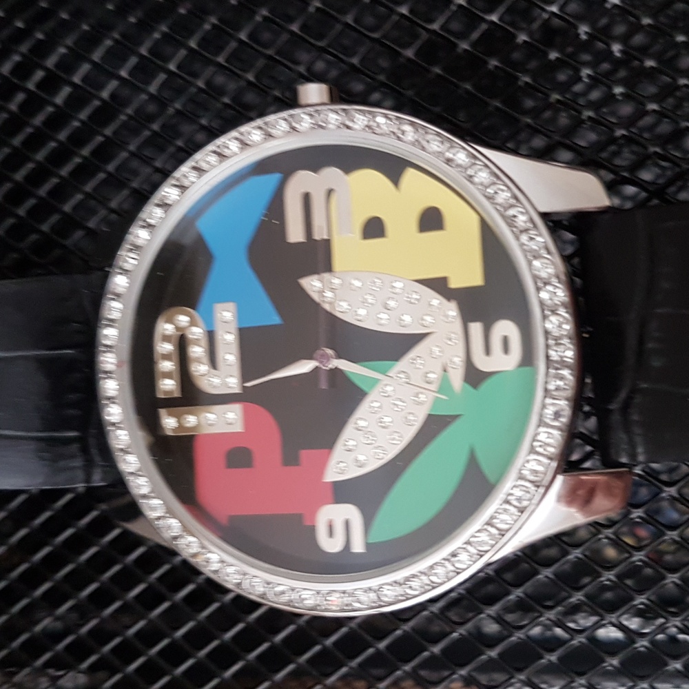 PLAYBOY Multicolor Crystal-Embellished Watch